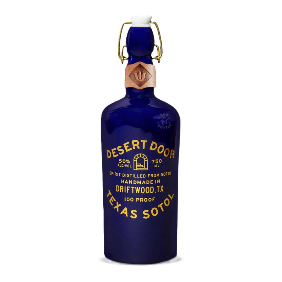 Desert Door Barrel Aged Texas Sotol 750 ML bottle with oak barrel aging notes and premium American spirit design