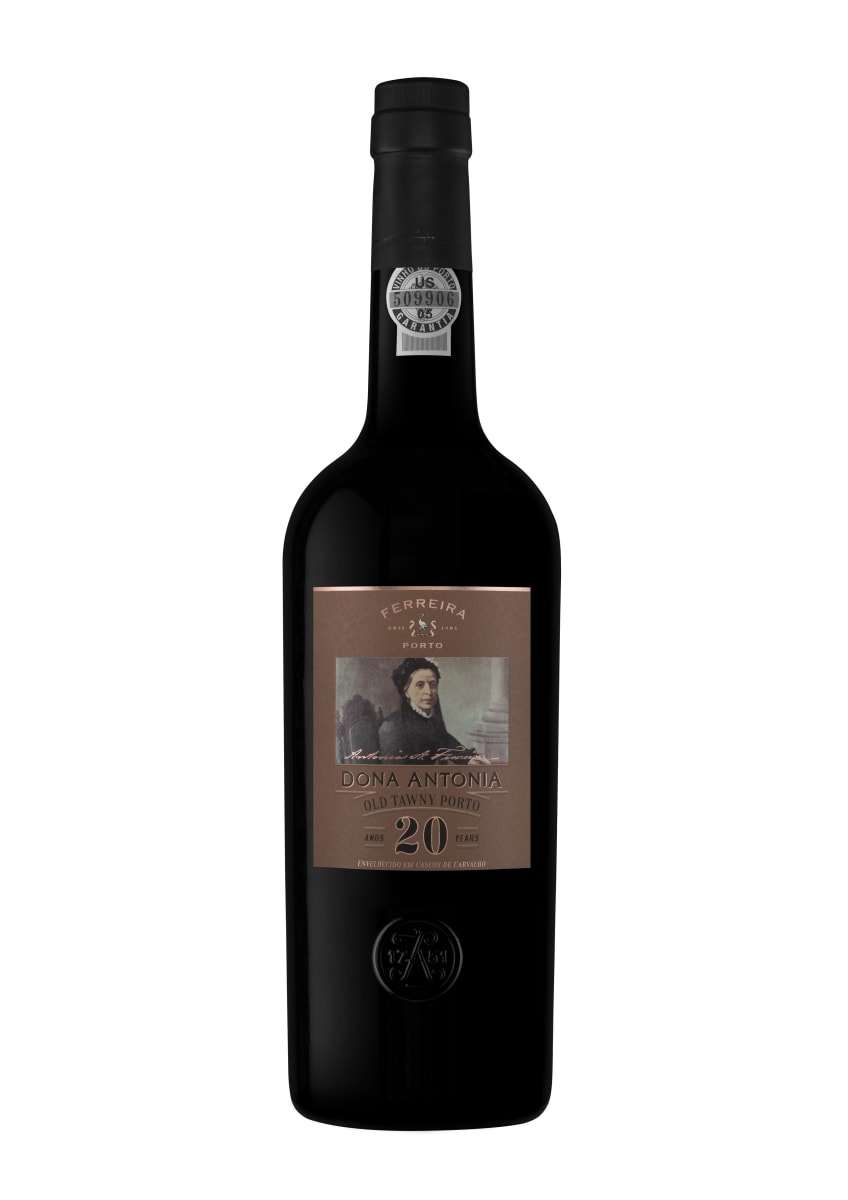 Ferreira Porto Tawny Dona Antonia 20 Year 750 ML bottle showcasing aged tawny port wine rich in dried fruit and caramel flavors