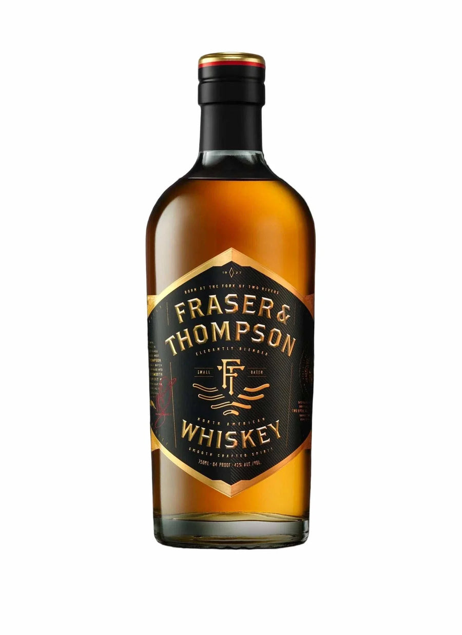 Bottle of Fraser & Thompson Whiskey 84 750 ML with caramel and oak notes