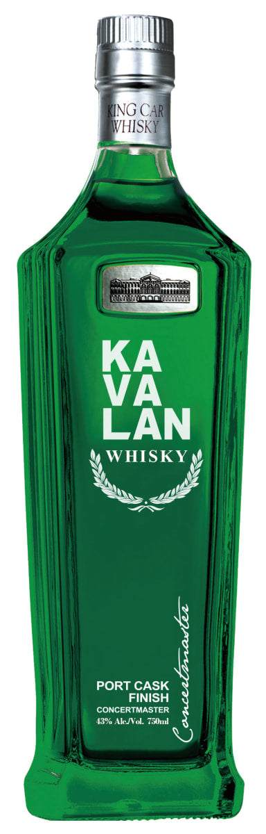 Kavalan Single Malt Whisky Concertmaster Port Cask Finish 750ml bottle showcasing rich tropical and port cask flavors