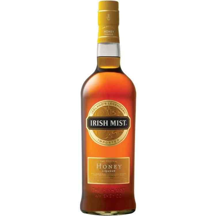 Irish Mist Honey Whiskey Liqueur 750 ML bottle with a warm, smooth flavor.