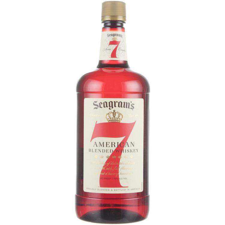 Seagram's Blended American Whiskey 7 Crown 1.75L bottle.