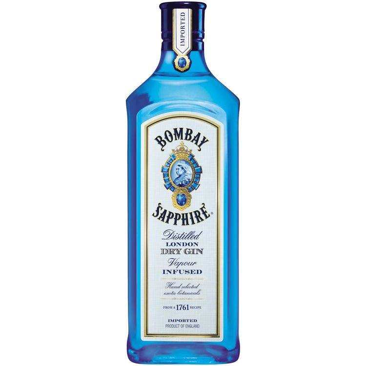 Bombay London Dry Gin Sapphire 94 750 ML bottle with blue packaging.