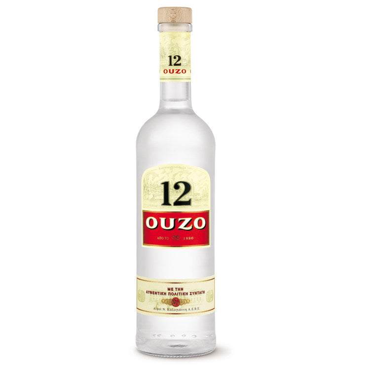 Ouzo 12 Ouzo 80 750 ML bottle premium Greek spirit with anise flavor