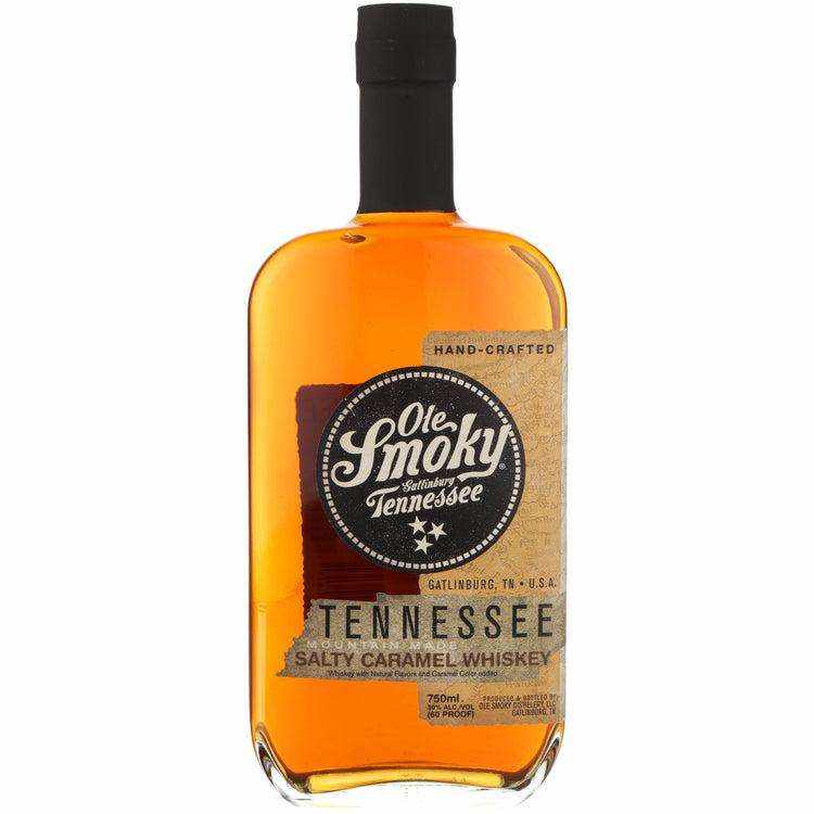 Ole Smoky Salty Caramel Flavored Whiskey 750 ML bottle.