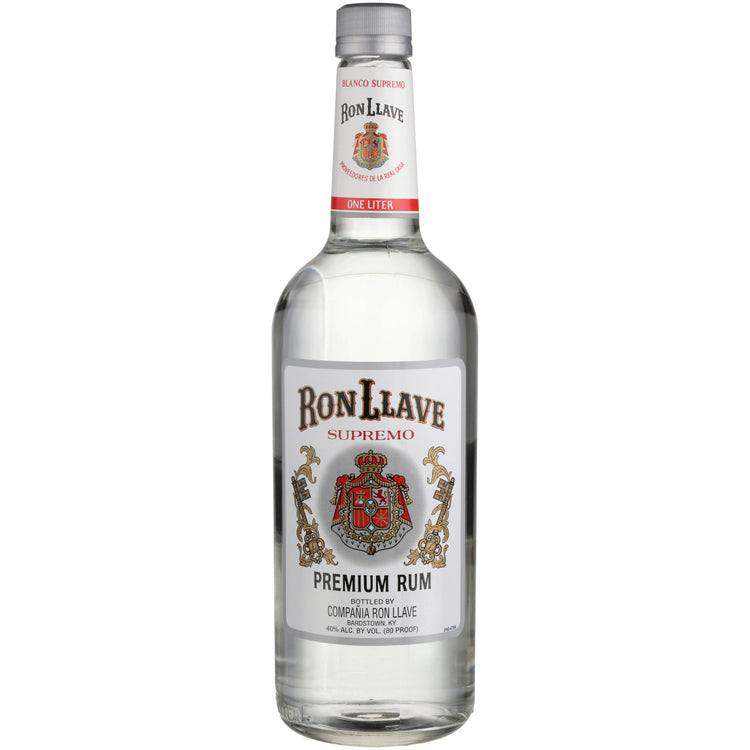 Ron Llave Light Rum Supremo 80 1 L bottle with label.