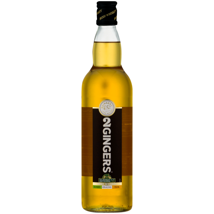 2 Gingers Blended Irish Whiskey 750ml bottle with label.