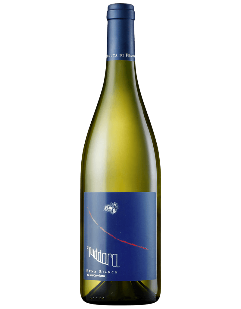 Gianluca Lavigna Etna Rosso Lava 2018 wine bottle with blue label showcasing volcanic terroir and Nerello Mascalese grapes.