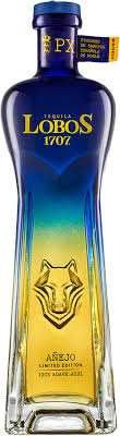 Bottle of Lobos 1707 Tequila Anejo 80 700 ML aged in oak and sherry casks with rich agave and caramel notes