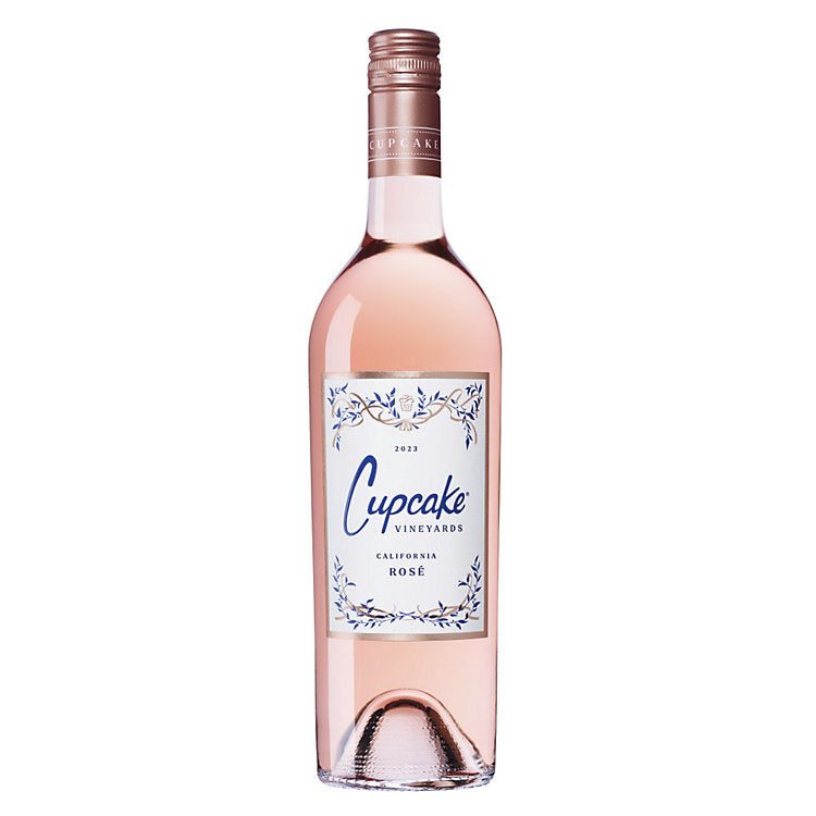 Cupcake Vineyards Rose Wine California 750 ML bottle on white background