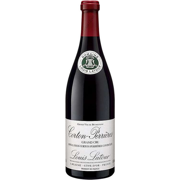 Bottle of Louis Latour Corton Perrieres Grand Cru 2020 Burgundy wine with elegant and powerful expression