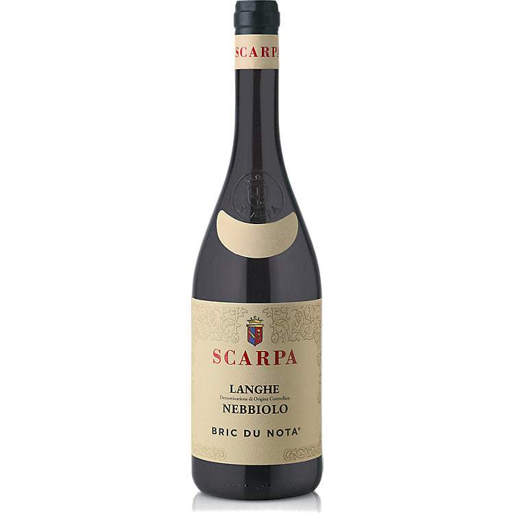 Scarpa Bric du Nota Langhe Nebbiolo 2022 750 ML Italian red wine bottle
