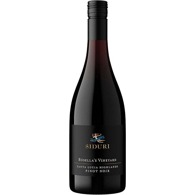 Siduri Pinot Noir Rosellas Vineyard Santa Lucia Highlands 2021 wine bottle showcasing premium single-vineyard California Pinot Noir