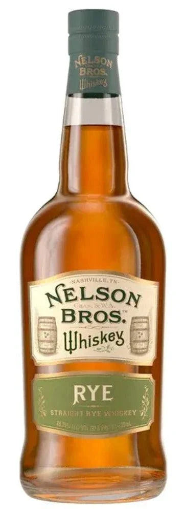 Nelson Bros Straight Rye Whiskey 92.5 proof 750ml bottle with bold, balanced rye flavor and caramel notes