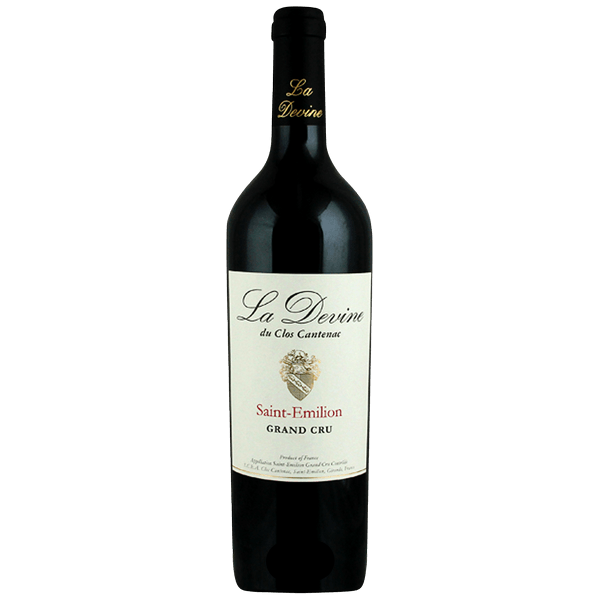 Bottle of Clos Cantenac La Devne Saint Emilion 2022 Bordeaux red wine 750ml