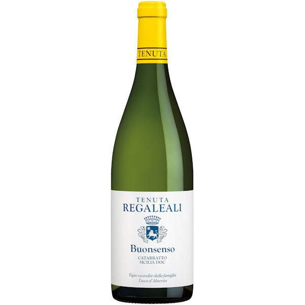Bottle of Tenuta Regaleali Catarratto Buonsenso Sicilia 2023 white wine showcasing fresh citrus and mineral notes