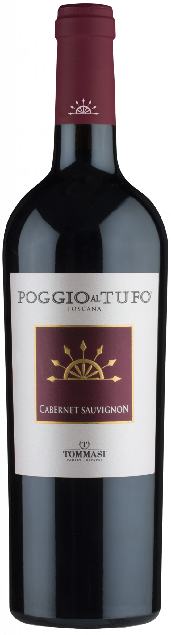 Tommasi Poggio al Tufo 2022 Cabernet Sauvignon wine bottle from Tuscany with rich dark fruit and smooth tannins