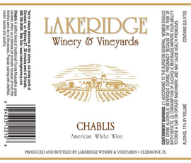 Lakeridge Winery & Vineyards Florida Chablis 750 ML