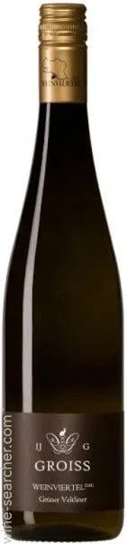 Groiss Gruner Veltner 750ml bottle of crisp Austrian white wine from Weinviertel