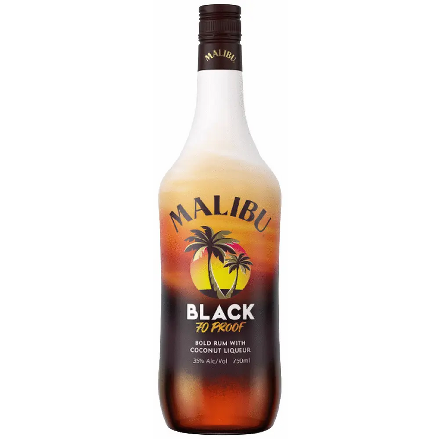 Malibu Coconut Flavored Rum Black 70 1.75 L