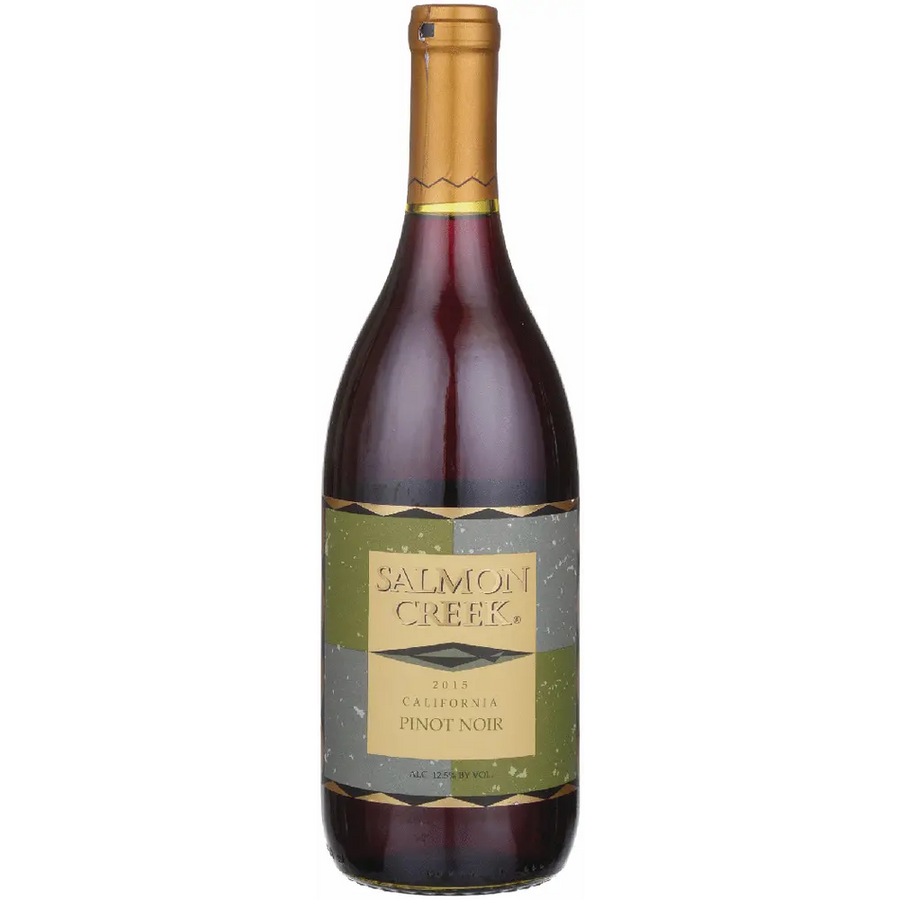 Salmon Creek Pinot Noir 1.5L bottle featuring smooth California red wine with cherry and vanilla notes