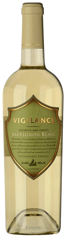 Vigilance Sauvignon Blanc 750 ML bottle showcasing crisp white wine with citrus and green apple notes