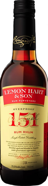 Lemon Hart 151 Proof Guyana Rum 750 ML