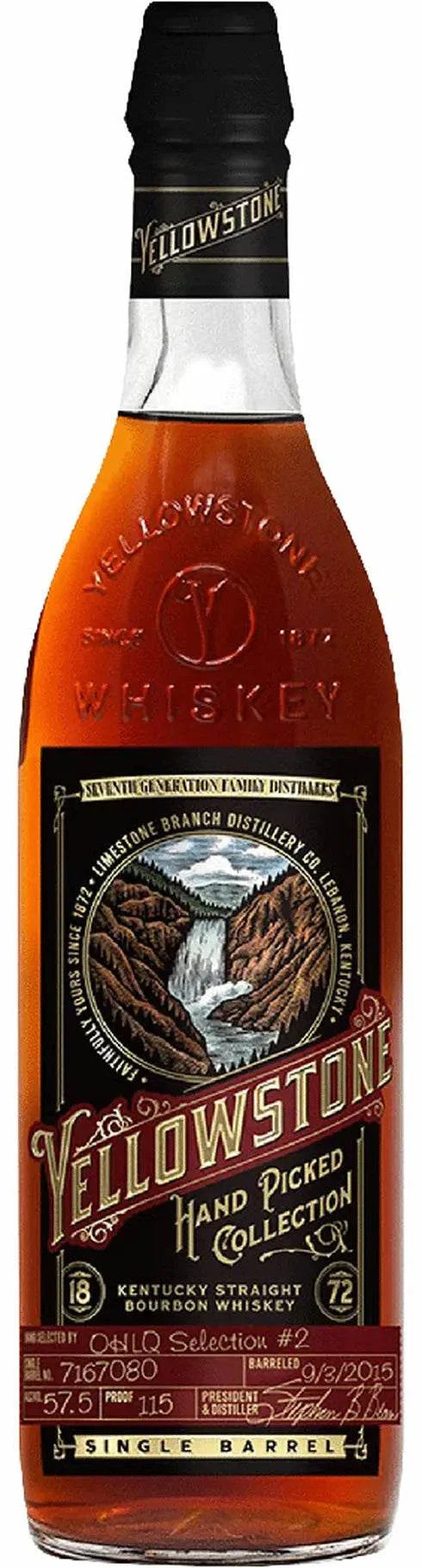Yellowstone Hand Picked Single Barrel Bourbon Whiskey 115 Proof 750 ML