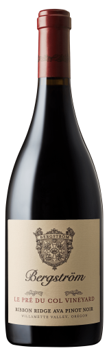 Bergstrom wine bottle on a white background