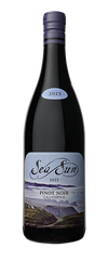 Bottle of Sea Sun 2023 Pinot Noir wine on a white background