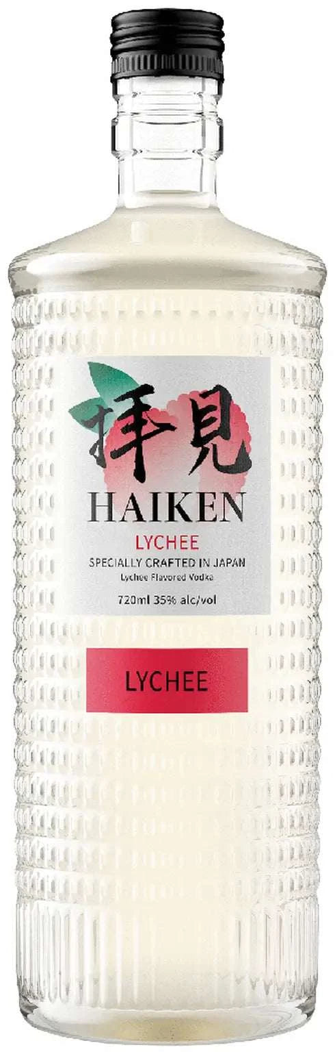 Haiken Lychee Flavored Vodka 70 proof 720ml bottle with tropical lychee aroma and smooth texture