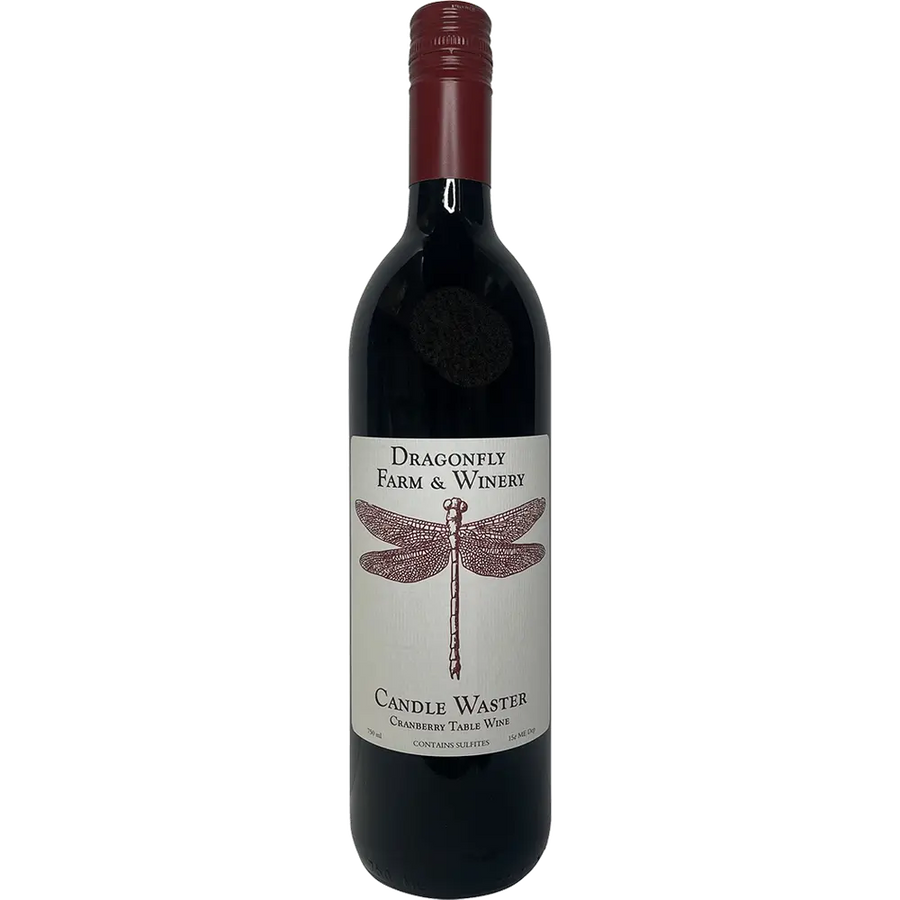 Dragonfly Farm and Winery Candle Waster Cranberry Table Wine 750 ML