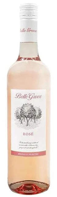 Belle Grove Rose 750 ML bottle showcasing vibrant California rosé wine with bright red berry and citrus notes