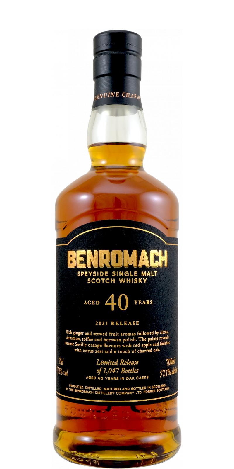 Benromach 40 Year Old 2021 Release 700 ML