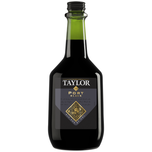 Taylor Port Black 1.5 L bottle of rich fortified American style port wine with dark fruit and caramel notes
