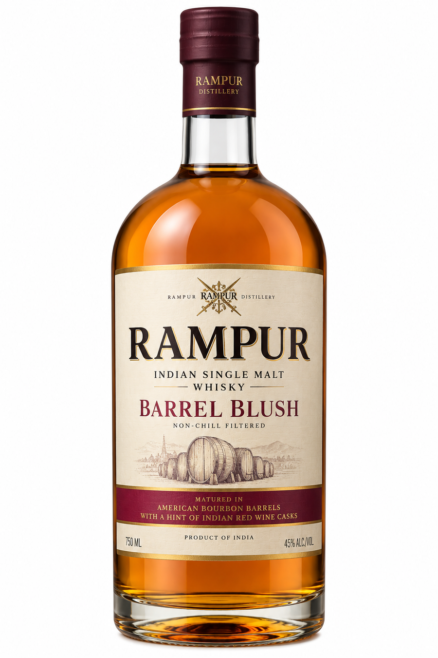 Rampur Barrel Blush Indian Single Malt Whisky 750 ML