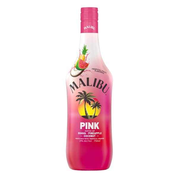 Bottle of Malibu Pink White 750 ML wine with fresh berry and floral notes