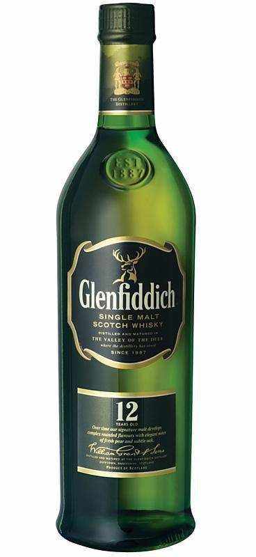 Glenfiddich 12 Year Old Single Malt Scotch Whisky 750 ML bottle
