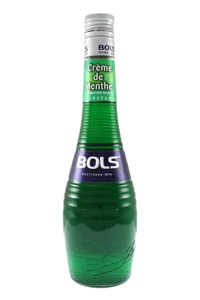 BOLS Creme de Menthe Green Liqueur 750 ML bottle with vibrant mint flavor.