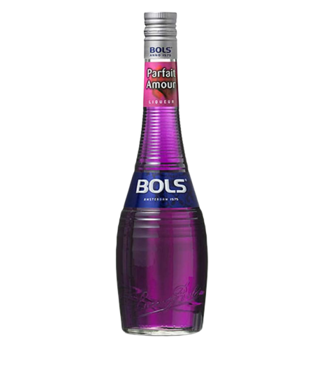 BOLS Parfait Amour Liqueur 750ml bottle with vibrant floral and citrus flavors.