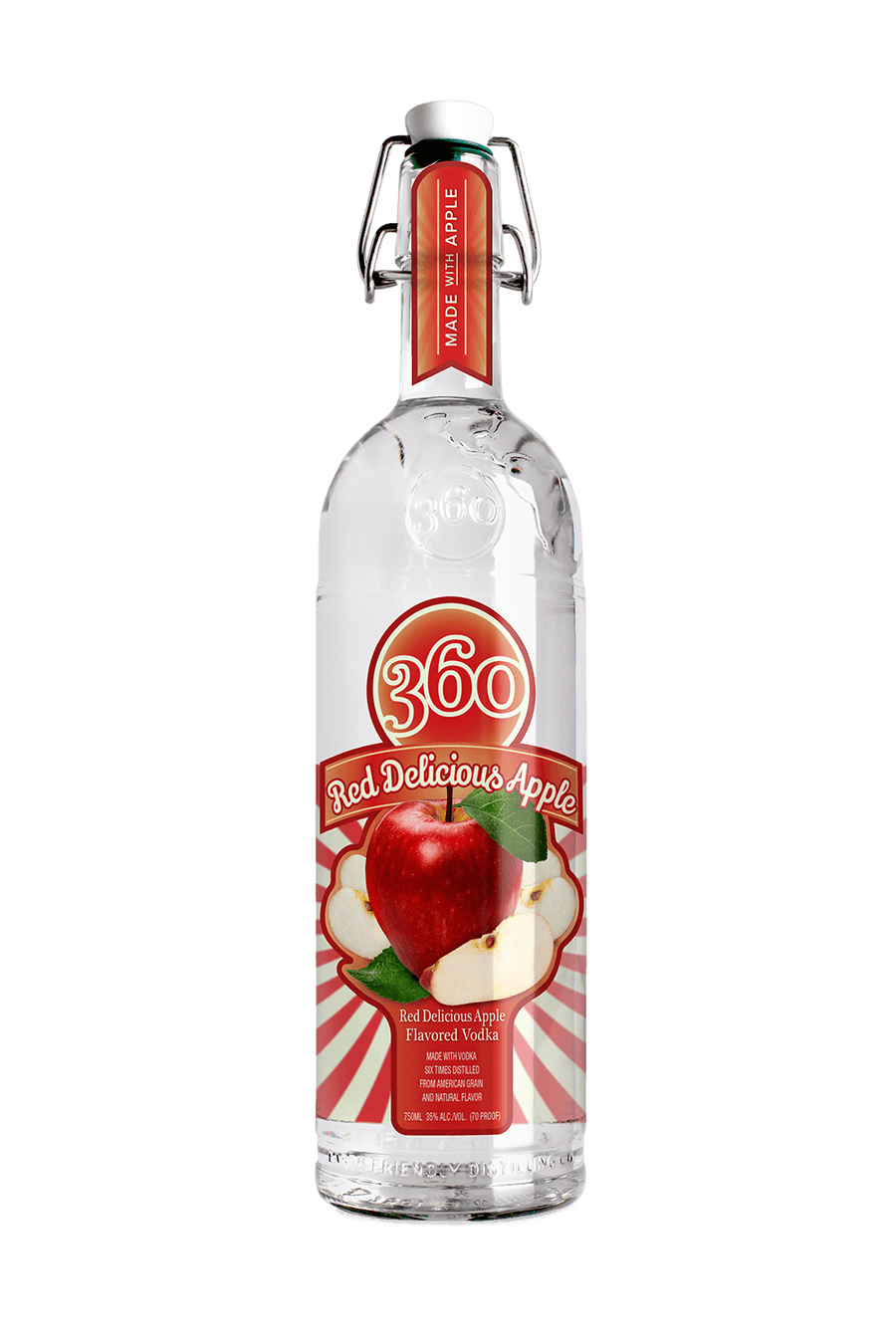 360 Red Delicious Apple Vodka 750 ML bottle