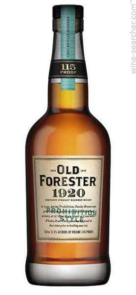 Old Forester 1920 Prohibition Style Kentucky Straight Bourbon Whisky 115 Proof 750 ML