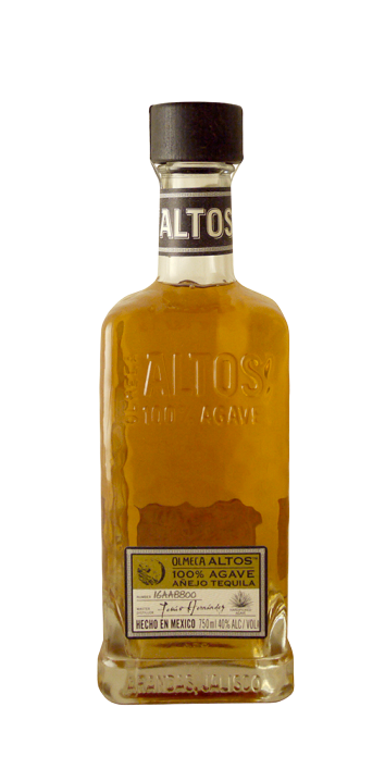 Bottle of Chateau Dumas Cenote Reposado Tequila 750 ML with agave and cocktail glass