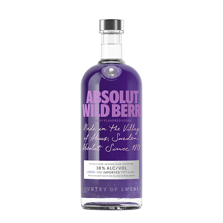 Absolut Berry Flavored Vodka Wild Berri 76 1 L