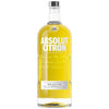 Absolut Lemon Flavored Vodka Citron bottle 1.75 L with yellow citrus design.