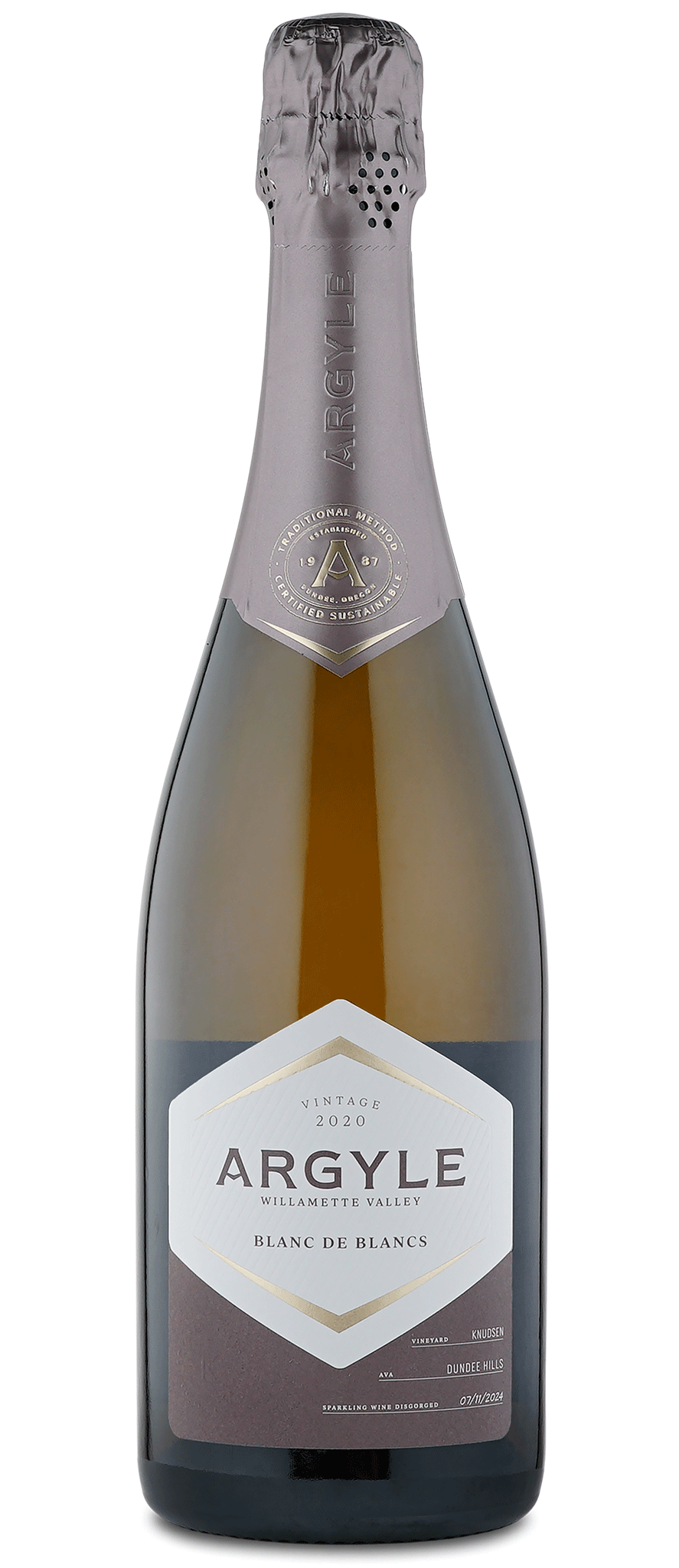Argyle Winery Grower Series Vintage Blanc De Blancs Willamette Valley 2020 750 ML
