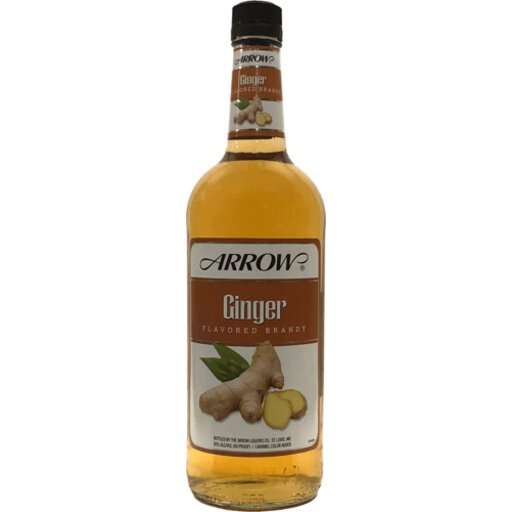 Arrow Ginger Flavored Brandy 1 L bottle with ginger label.