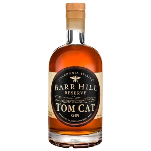 Barr Hill Tom Cat Reserve Gin 750 ML barrel-aged with oak and botanical flavors