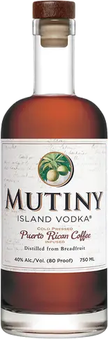 Mutiny Island Vodka Island Cold Pressed Puerto Rican Coffee Flavored Vodka 750 ML