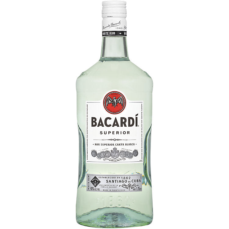 Bacardi Light Rum Superior 80 Live Nation Promotional Label 1.75 L